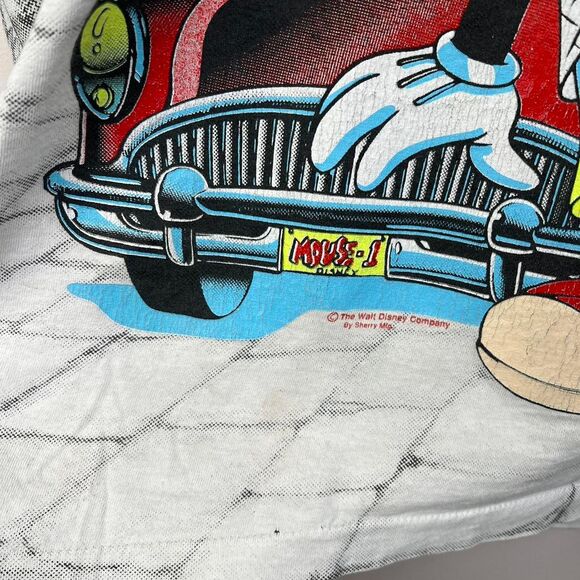 Vintage Mickey Mouse Florida Dives All Over Print Tee Size XL - Picture 6 of 8